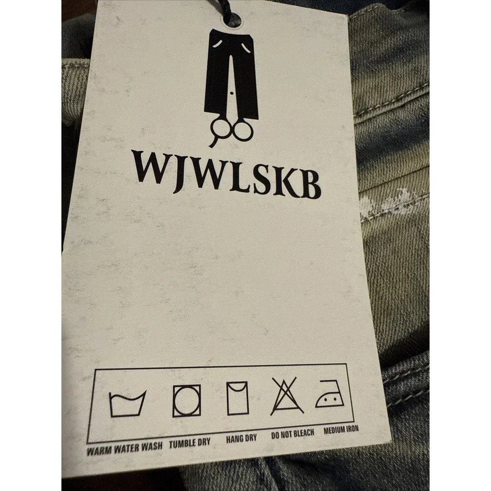 WJWLSKB Men's jeans with splash paint‎ Fit Stretch Cargo Denim Jeans - 40 X 31